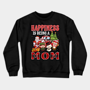 Happiness Is Being A Mom Christmas Crewneck Sweatshirt